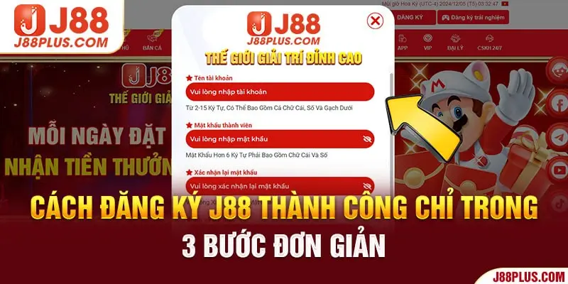 Cách đăng ký J88 thành công chỉ trong 3 bước đơn giản 